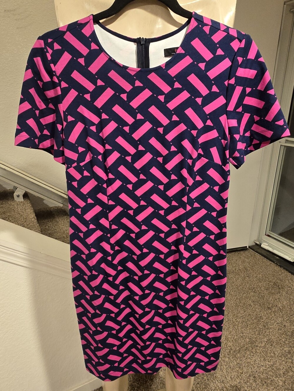 Trina Turk 'Zap' Print Stretch-Ponte Mini Dress, Size S